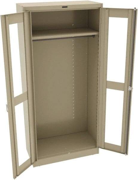 Tennsco - 6 Shelf Wardrobe Storage Cabinet - Steel, 36" Wide x 24" Deep x 78" High, Sand - Americas Industrial Supply