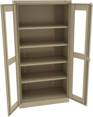 Tennsco - 5 Shelf Visible Storage Cabinet - Steel, 36" Wide x 24" Deep x 72" High, Sand - Americas Industrial Supply