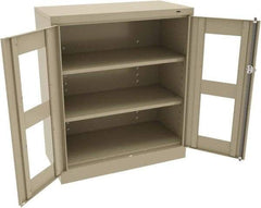 Tennsco - 3 Shelf Visible Storage Cabinet - Steel, 36" Wide x 18" Deep x 42" High, Sand - Americas Industrial Supply