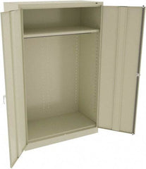 Tennsco - 2 Shelf Wardrobe Storage Cabinet - Steel, 48" Wide x 24" Deep x 78" High, Champagne/Putty - Americas Industrial Supply
