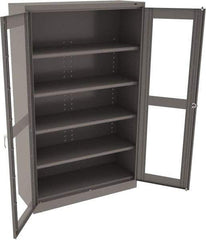Tennsco - 5 Shelf Visible Storage Cabinet - Steel, 48" Wide x 18" Deep x 78" High, Medium Gray - Americas Industrial Supply