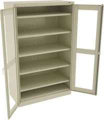 Tennsco - 5 Shelf Visible Storage Cabinet - Steel, 48" Wide x 24" Deep x 78" High, Champagne/Putty - Americas Industrial Supply