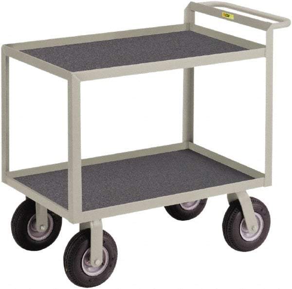 Little Giant - 1,200 Lb Capacity, 24" Wide x 48" Long x 38" High Instrument Cart - 2 Shelf, Steel, 5 Rigid/2 Swivel Casters - Americas Industrial Supply