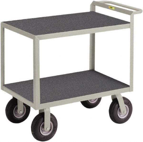 Little Giant - 1,200 Lb Capacity, 24" Wide x 36" Long x 38" High Instrument Cart - 2 Shelf, Steel, 2 Rigid/2 Swivel Casters - Americas Industrial Supply