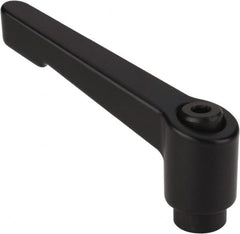 Morton Machine Works - M4, 10mm Hub Diam, Die Cast Zinc Metric A-Tapped Adjustable Clamping Handle - 42mm OAL, 33mm High, 8mm Hole Depth - Americas Industrial Supply