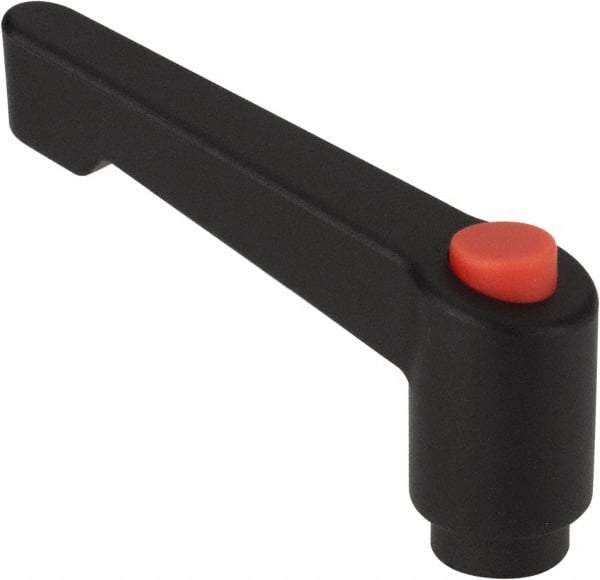 Morton Machine Works - 3/8-16, 0.79" Hub Diam, Glass Fiber Reinforced Plastic A-Tapped Adjustable Clamping Handle - 3.15" OAL, 2.48" High, 0.55" Hole Depth - Americas Industrial Supply