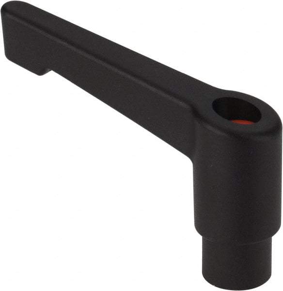 Morton Machine Works - M5, 12mm Hub Diam, Glass Fiber Reinforced Plastic Metric A-Tapped Adjustable Clamping Handle - 42mm OAL, 35mm High, 7.5mm Hole Depth - Americas Industrial Supply