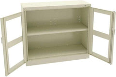 Tennsco - 2 Shelf Visible Storage Cabinet - Steel, 48" Wide x 18" Deep x 42" High, Champagne/Putty - Americas Industrial Supply