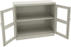 Tennsco - 2 Shelf Visible Storage Cabinet - Steel, 48" Wide x 18" Deep x 42" High, Light Gray - Americas Industrial Supply