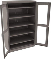 Tennsco - 5 Shelf Visible Storage Cabinet - Steel, 48" Wide x 24" Deep x 78" High, Medium Gray - Americas Industrial Supply