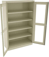 Tennsco - 5 Shelf Visible Storage Cabinet - Steel, 48" Wide x 18" Deep x 78" High, Champagne/Putty - Americas Industrial Supply