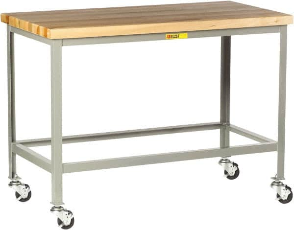 Little Giant - Mobile Table - Steel, Fixed Leg, Gray, 72" Long x 36" Deep x 35" High - Americas Industrial Supply