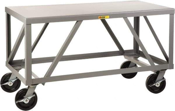 Little Giant - Mobile Table - Fixed Leg, Gray, 36" Deep - Americas Industrial Supply