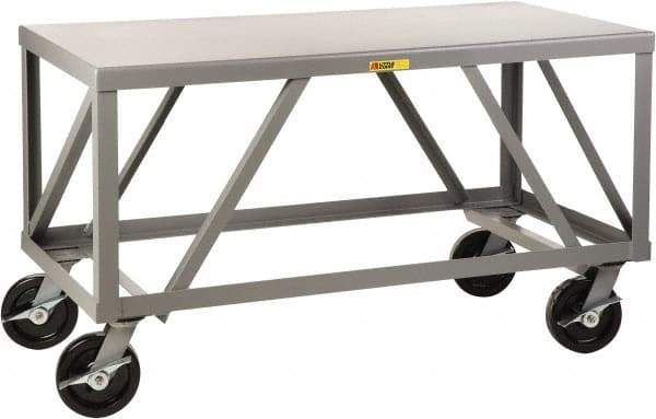 Little Giant - Mobile Table - Fixed Leg, Gray, 30" Deep - Americas Industrial Supply
