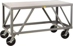 Little Giant - Mobile Table - Fixed Leg, Gray, 30" Deep - Americas Industrial Supply