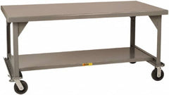 Little Giant - Mobile Work Bench - Steel, Gray, 36" Long x 30" Deep x 36" High - Americas Industrial Supply