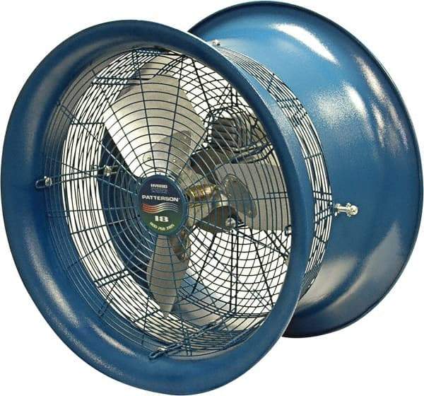 Patterson Fan - 18" Blade, 1/2 hp, 3,800 CFM, Industrial Circulation Fan - Suspension, 208-230/460 Volts, 1 Speed - Americas Industrial Supply