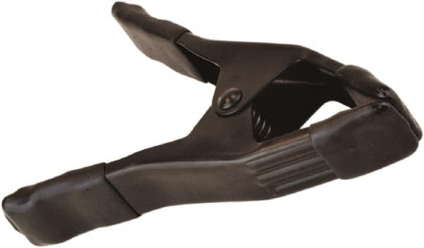 Bessey - 3" Jaw Opening Capacity, 3-5/16" Throat Depth, Flat, Spring Clamp - Steel Body, Vinyl Handle, Vinyl Tip, 8-1/4" OAL - Americas Industrial Supply