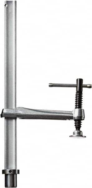 Bessey - 1100 Lb Holding Capacity, 12" Max Opening Capacity, 1100 Lb Clamping Pressure, Manual Hold Down Clamp - 6-7/8" Arm Length, 7" Clamp Length, 1-37/64" Clamp Width, 15-3/4" Clamp Height, 28mm Stud Mount, Steel - Americas Industrial Supply