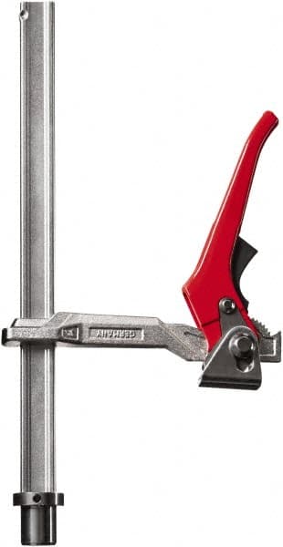 Bessey - 1100 Lb Holding Capacity, 12" Max Opening Capacity, 1100 Lb Clamping Pressure, Manual Hold Down Clamp - 6-7/8" Arm Length, 7-7/8" Clamp Length, 1-5/8" Clamp Width, 15-3/4" Clamp Height, 28mm Stud Mount, Steel - Americas Industrial Supply