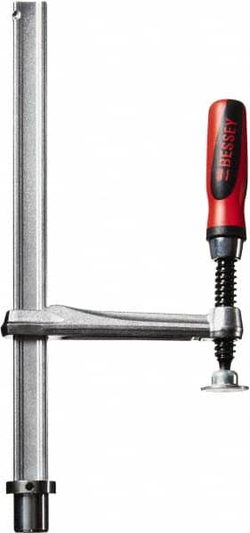 Bessey - 1100 Lb Holding Capacity, 12" Max Opening Capacity, 1100 Lb Clamping Pressure, Manual Hold Down Clamp - 6-7/8" Arm Length, 7" Clamp Length, 1-37/64" Clamp Width, 15-3/4" Clamp Height, 28mm Stud Mount, Steel - Americas Industrial Supply