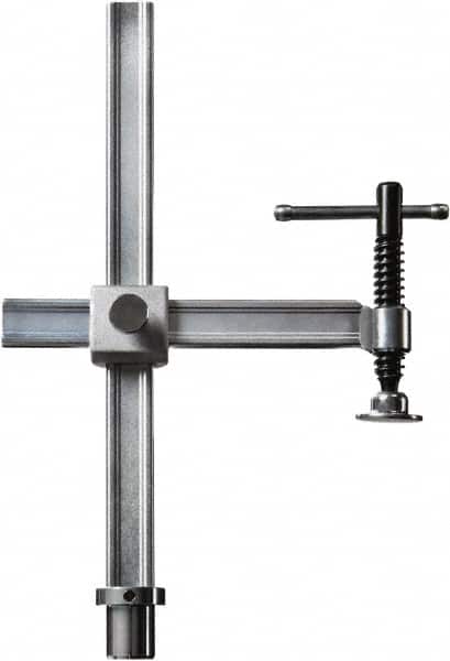 Bessey - 1,200 Lb Holding Capacity, 12" Max Opening Capacity, 1,200 Lb Clamping Pressure, Manual Hold Down Clamp - 10" Arm Length, 10-5/8" Clamp Length, 2-19/32" Clamp Width, 15-3/4" Clamp Height, 28mm Stud Mount, Steel - Americas Industrial Supply