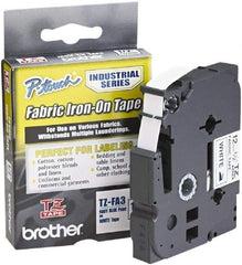 Brother - 1/2" Wide x 108" Long, White Label Tape - For Label Maker - Americas Industrial Supply