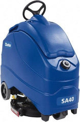 Clarke - 20" Cleaning Width, Battery Powered Floor Scrubber - 0.66 hp, 140 RPM, 12 Gal Tank Capacity, Series SA40 - Americas Industrial Supply