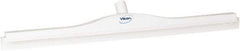 Vikan - 27.6" Polypropylene Blade Floor Squeegee Frame - Threaded End, Double Edge, White, Polypropylene Holder - Americas Industrial Supply