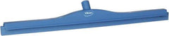 Vikan - 27.6" Polypropylene Blade Floor Squeegee Frame - Threaded End, Double Edge, Blue, Polypropylene Holder - Americas Industrial Supply