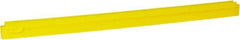 Vikan - 27.6" Polypropylene Blade Squeegee Refill - Threaded End, Double Edge, Yellow, Polypropylene Holder, Use with 77156 - Americas Industrial Supply