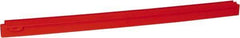Vikan - 27.6" Polypropylene Blade Squeegee Refill - Threaded End, Double Edge, Red, Polypropylene Holder, Use with 77154 - Americas Industrial Supply