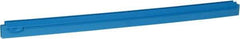 Vikan - 27.6" Polypropylene Blade Squeegee Refill - Threaded End, Double Edge, Blue, Polypropylene Holder, Use with 77153 - Americas Industrial Supply
