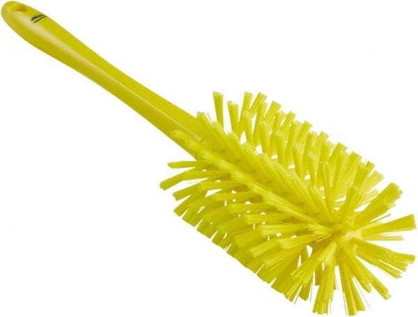 Vikan - 3-1/2" Diam Polyester Bottle Brush - 17" OAL, 6-1/4" Head Length, Polypropylene Handle - Americas Industrial Supply