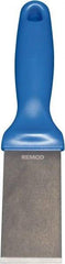 Remco - Stiff Stainless Steel Beveled Scraper - 1-1/2" Blade Width x 3-1/2" Blade Length, 5-13/32" Long Ergonomic Polypropylene Handle - Americas Industrial Supply