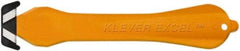 Klever Innovations - Fixed Safety Cutter - 1-1/4" Carbon Steel Blade, Orange Plastic Handle, 1 Blade Included - Americas Industrial Supply