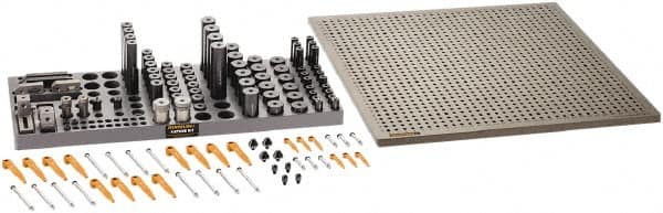 Renishaw - M6, CMM Clamping Kit - Use with CMM Fixtures, Includes 110Pc. Component Set, 450x450mm Plate - Americas Industrial Supply