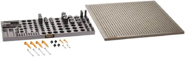Renishaw - M6, CMM Clamping Kit - Use with CMM Fixtures, Includes 44Pc. Component Set, 450x450mm Plate - Americas Industrial Supply