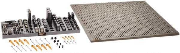 Renishaw - M6, CMM Magnetic & Clamping Kit - Use with CMM Fixtures, Includes 112Pc. Component Set, 600x600mm Plate - Americas Industrial Supply
