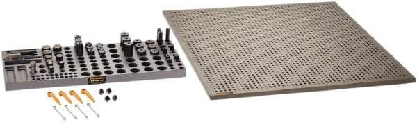 Renishaw - M6, CMM Magnetic & Clamping Kit - Use with CMM Fixtures, Includes 49Pc. Component Set, 600x600mm Plate - Americas Industrial Supply