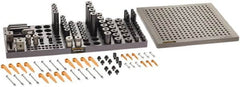 Renishaw - M8, CMM Clamping Kit - Use with CMM Fixtures, Includes 110Pc. Component Set, 300x300mm Plate - Americas Industrial Supply