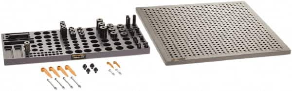 Renishaw - M8, CMM Clamping Kit - Use with CMM Fixtures, Includes 43Pc. Component Set, 450x450mm Plate - Americas Industrial Supply