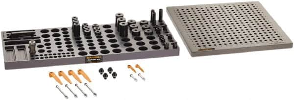 Renishaw - M8, CMM Clamping Kit - Use with CMM Fixtures, Includes 43Pc. Component Set, 300x300mm Plate - Americas Industrial Supply