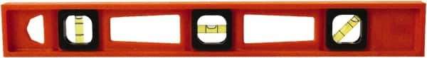 Johnson Level & Tool - 18" Long 3 Vial I-Beam Level - Structo-Cast, Orange - Americas Industrial Supply