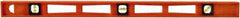 Johnson Level & Tool - 36" Long 3 Vial I-Beam Level - Structo-Cast, Orange - Americas Industrial Supply