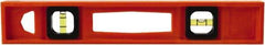 Johnson Level & Tool - 14" Long 2 Vial I-Beam Level - Structo-Cast, Orange - Americas Industrial Supply