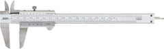 SPI - 0 to 150mm Stainless Steel Vernier Caliper - 0.02mm Graduation, 1.57" Jaw Depth, 0.001" Accuracy, Includes NIST Traceability Certificate - Americas Industrial Supply