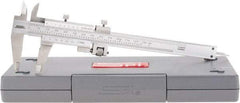 SPI - 0 to 130mm Stainless Steel Vernier Caliper - 0.02mm Graduation, 1.57" Jaw Depth, 0.001" Accuracy, Includes NIST Traceability Certificate - Americas Industrial Supply
