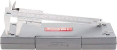 SPI - 0 to 150mm Stainless Steel Vernier Caliper - 0.02mm Graduation, 1.57" Jaw Depth, 0.001" Accuracy, Includes NIST Traceability Certificate - Americas Industrial Supply