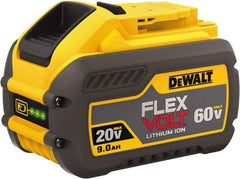 DeWALT - 60 Volt Lithium-Ion Power Tool Battery - 9 Ahr Capacity, 2 hr Charge Time, Series 20/60 FLEXVOLT - Americas Industrial Supply